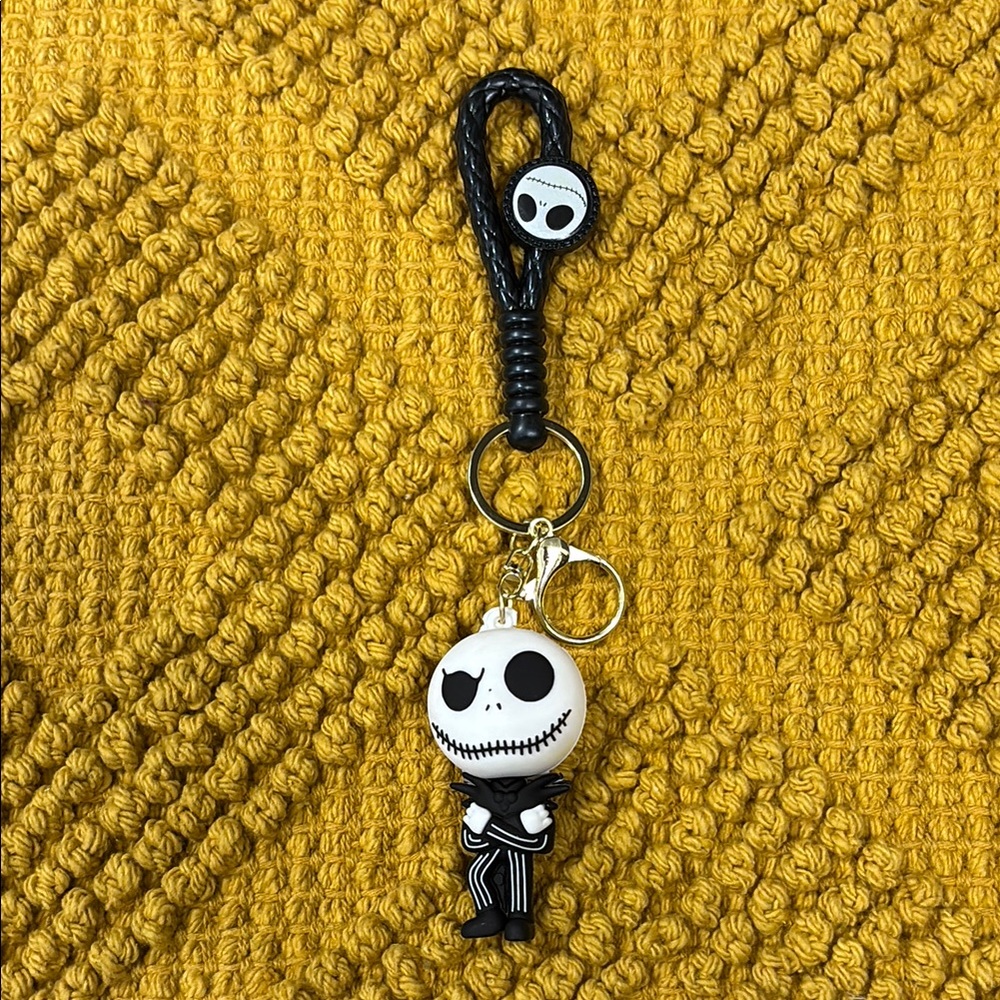 Jack Skellington Keychain - Black and White